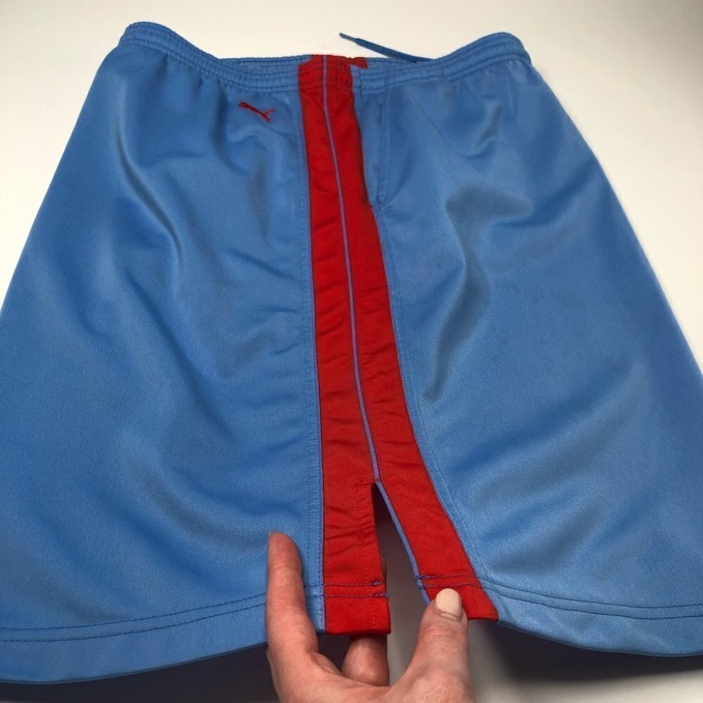 PUMA Active Sporty Shiny Blue & Red Stretchy Athletic Elastic Waist Sporty Skirt - Picture 11 of 16